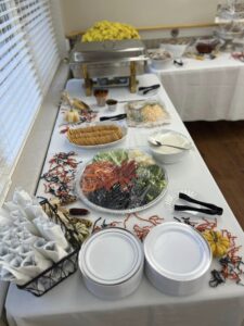 food from the ribbon cutting ceremony of our new dialysis den